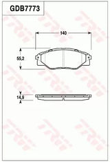 Brake Pad Set, Disc Brake GDB7773UT - TRW - Brake Pads - TRW