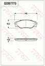 Brake Pad Set, Disc Brake GDB7773UT - TRW
