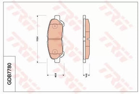 Brake Pad Set, Disc Brake GDB7780DT - TRW