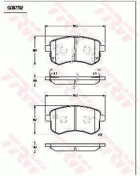 Brake Pad Set, Disc Brake GDB7782DT - TRW