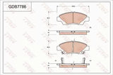 Brake Pad Set, Disc Brake GDB7786DT - TRW