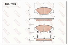 Brake Pad Set, Disc Brake GDB7786DT - TRW