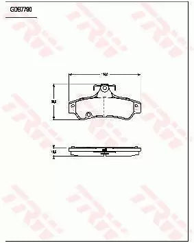 Brake Pad Set, Disc Brake GDB7790 - TRW