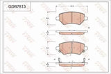 Brake Pad Set, Disc Brake GDB7813DT - TRW