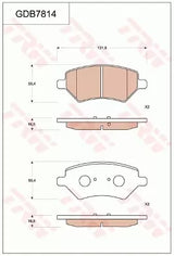 Brake Pad Set, Disc Brake GDB7814DT - TRW