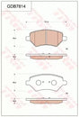 Brake Pad Set, Disc Brake GDB7814DT - TRW
