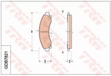 Brake Pad Set, Disc Brake GDB7821DT - TRW