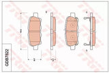 Brake Pad Set, Disc Brake GDB7822DT - TRW