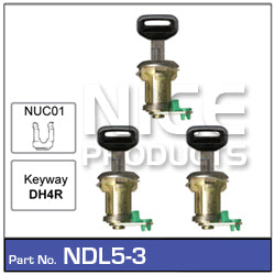 Door Lock set 3 NDL5-3 - Nice Products | Universal Auto Spares