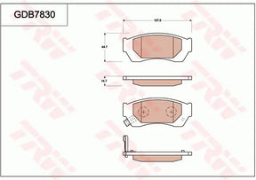 Brake Pad Set, Disc Brake GDB783 - TRW