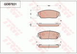 Brake Pad Set, Disc Brake GDB7831DT - TRW