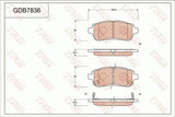 Brake Pad Set, Disc Brake GDB7836DT - TRW