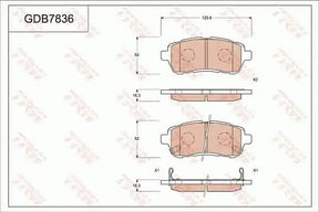 Brake Pad Set, Disc Brake GDB7836DT - TRW
