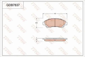 Brake Pad Set, Disc Brake GDB7837DT - TRW