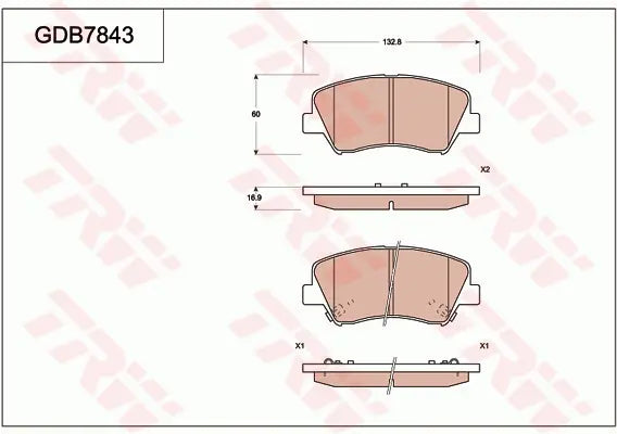 Brake Pad Set, Disc Brake GDB7843DT - TRW