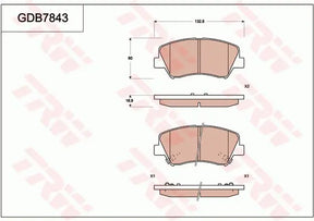 Brake Pad Set, Disc Brake GDB7843DT - TRW