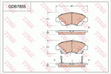 Brake Pad Set, Disc Brake GDB7855DT - TRW