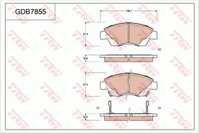 Brake Pad Set, Disc Brake GDB7855DT - TRW