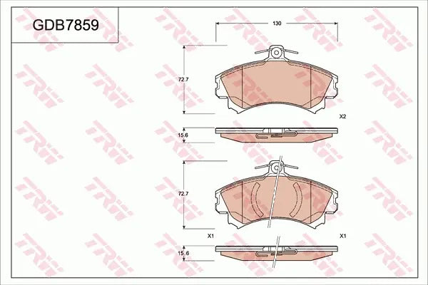Brake Pad Set, Disc Brake GDB7859 - TRW