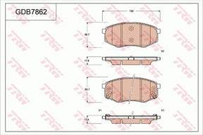 Brake Pad Set, Disc Brake GDB7862 - TRW