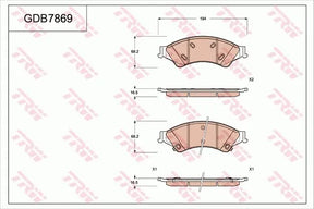 Brake Pad Set, Disc Brake GDB7869 - TRW