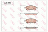 Brake Pad Set, Disc Brake GDB7869DT - TRW