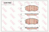 Brake Pad Set, Disc Brake GDB7882 - TRW - Brake Pads - TRW