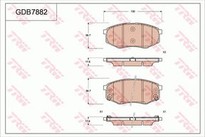Brake Pad Set, Disc Brake GDB7882 - TRW