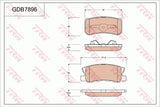 Brake Pad Set, Disc Brake GDB7896DT - TRW