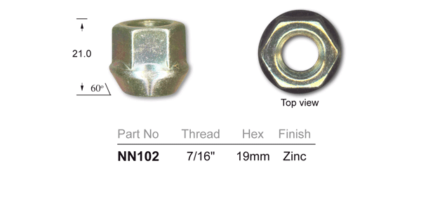 Wheel Nut NN102 - Nice Products | Universal Auto Spares