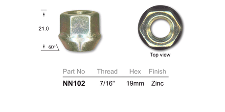 Wheel Nut NN102 - Nice Products | Universal Auto Spares