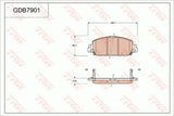 Brake Pad Set, Disc Brake GDB7901 - TRW - Brake Pads - TRW