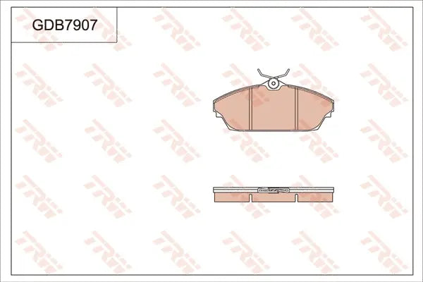 Brake Pad Set, Disc Brake GDB7907 - TRW