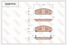 Brake Pad Set, Disc Brake GDB791 - TRW