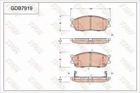Brake Pad Set, Disc Brake GDB7919 - TRW