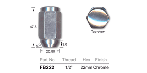 Chrome Nut FB222 - Nice Products | Universal Auto Spares