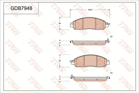 Brake Pad Set, Disc Brake GDB7948 - TRW