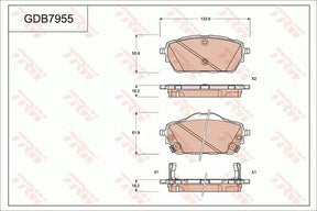 Brake Pad Set, Disc Brake GDB7955DT - TRW