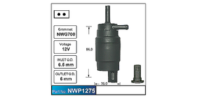 Washer Pump NWP1275 - Nice Products | Universal Auto Spares