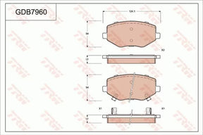 Brake Pad Set, Disc Brake GDB796 - TRW