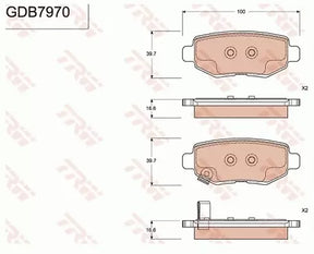 Brake Pad Set, Disc Brake GDB797 - TRW