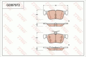 Brake Pad Set, Disc Brake GDB7972 - TRW