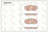 Brake Pad Set, Disc Brake GDB7976DT - TRW - Brake Pads - TRW