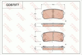 Brake Pad Set, Disc Brake GDB7977DT - TRW