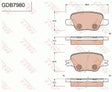 Brake Pad Set, Disc Brake GDB798 - TRW
