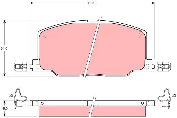 Brake Pad Set, Disc Brake GDB798DT - TRW