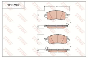 Brake Pad Set, Disc Brake GDB7990DT - TRW