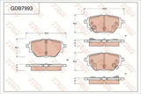 Brake Pad Set, Disc Brake GDB8993 - TRW