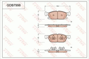 Brake Pad Set, Disc Brake GDB8998 - TRW