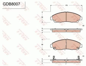 Brake Pad Set, Disc Brake GDB8007 - TRW